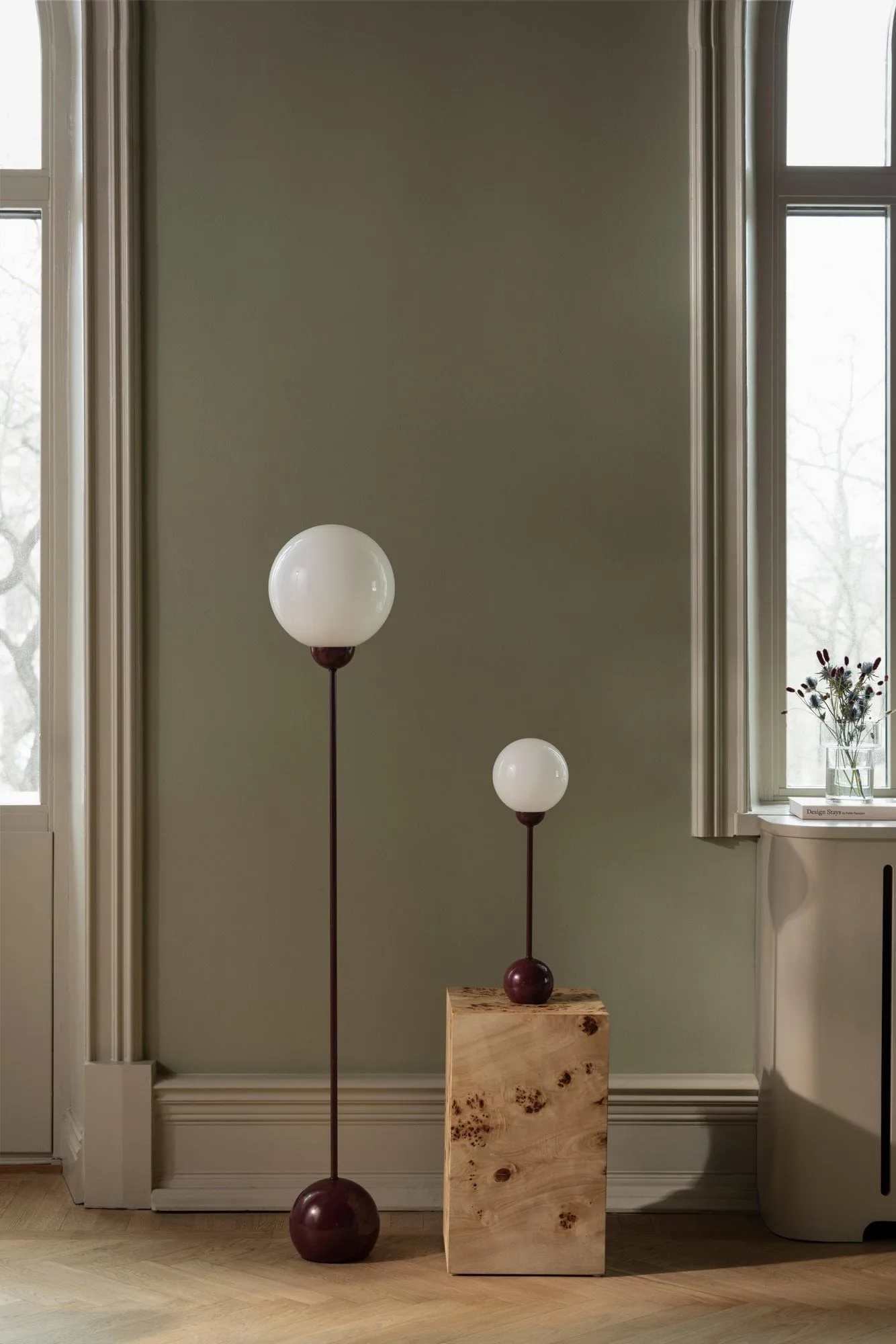 Ripley gulvlampe, Burgundy Globen Lighting