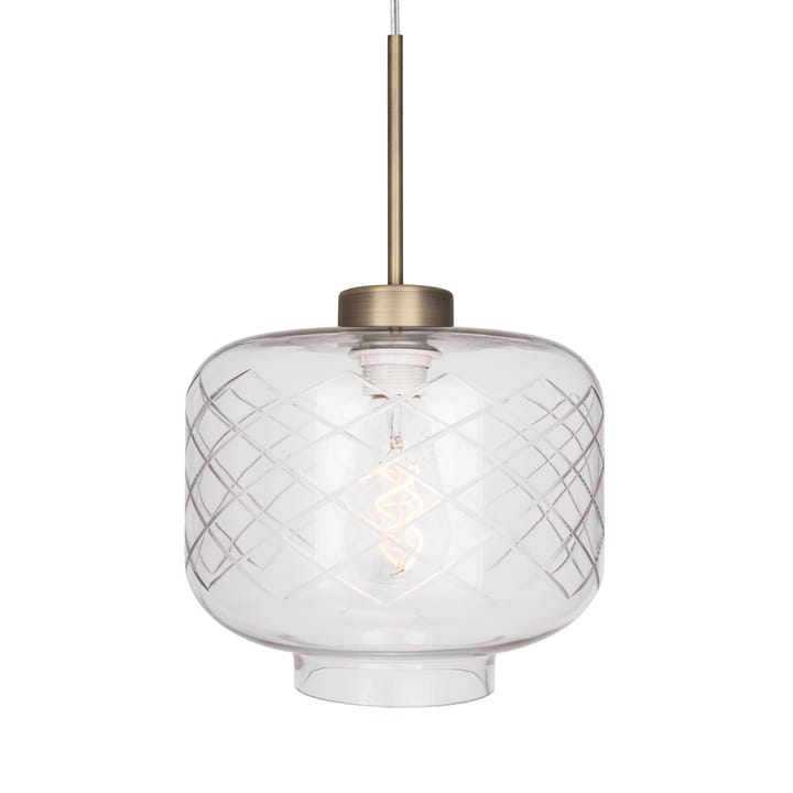 Ritz loftlampe slebet glas - Antique brass - Globen Lighting