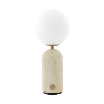 Torrano bordlampe portabel - Beige travertin - Globen Lighting