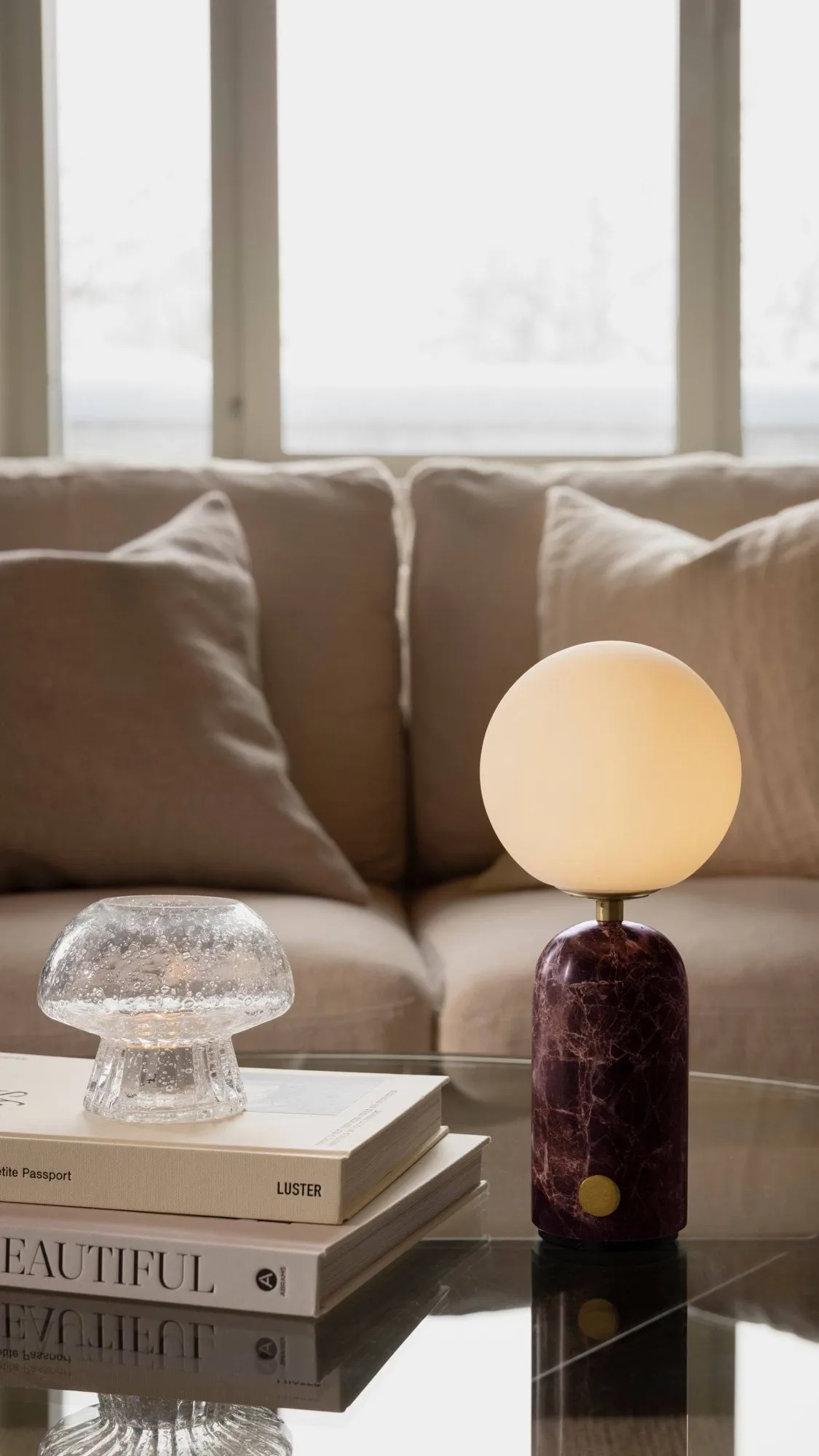 Torrano bordlampe portabel, Rosso levanto Globen Lighting