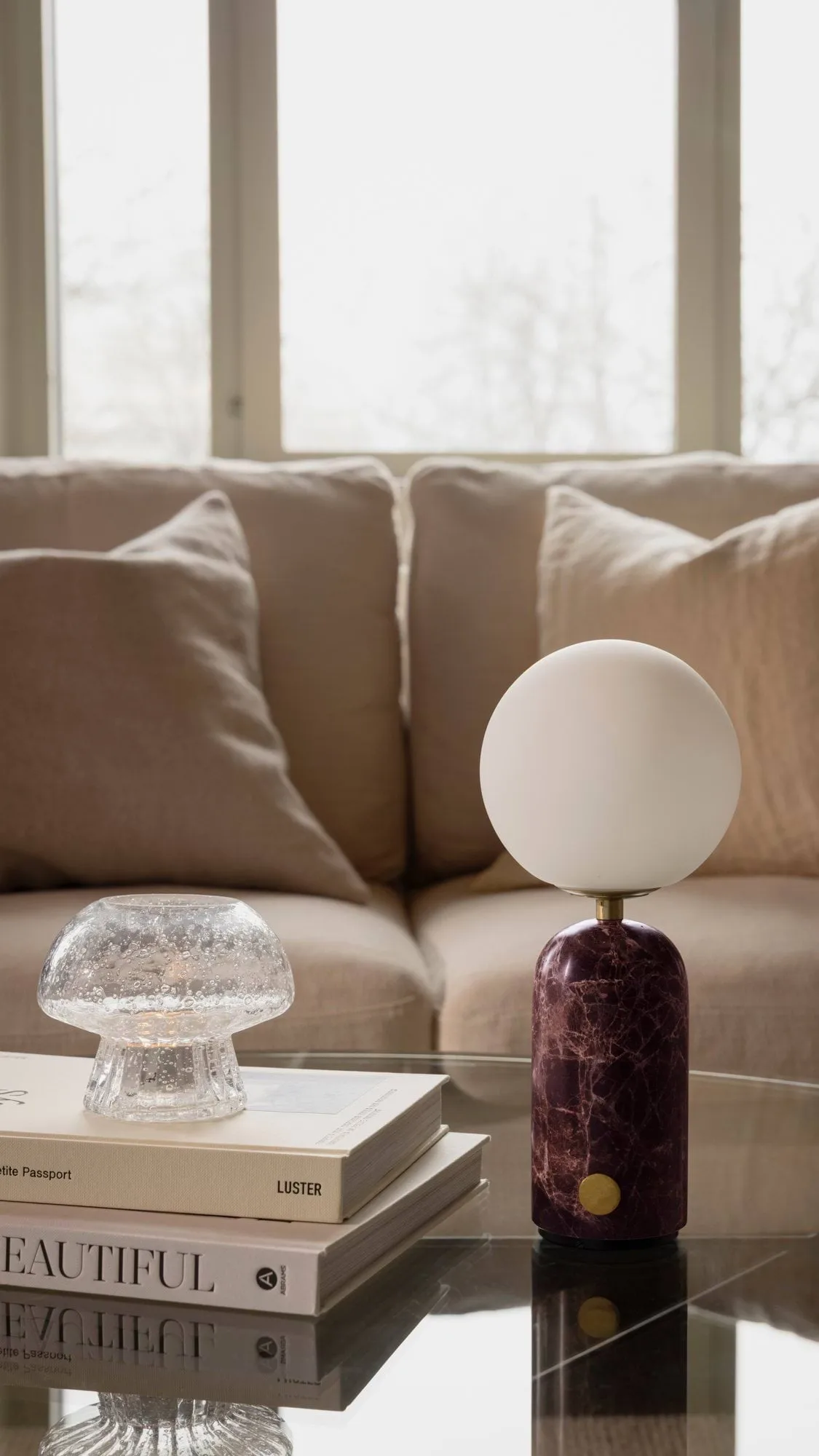 Torrano bordlampe portabel, Rosso levanto Globen Lighting