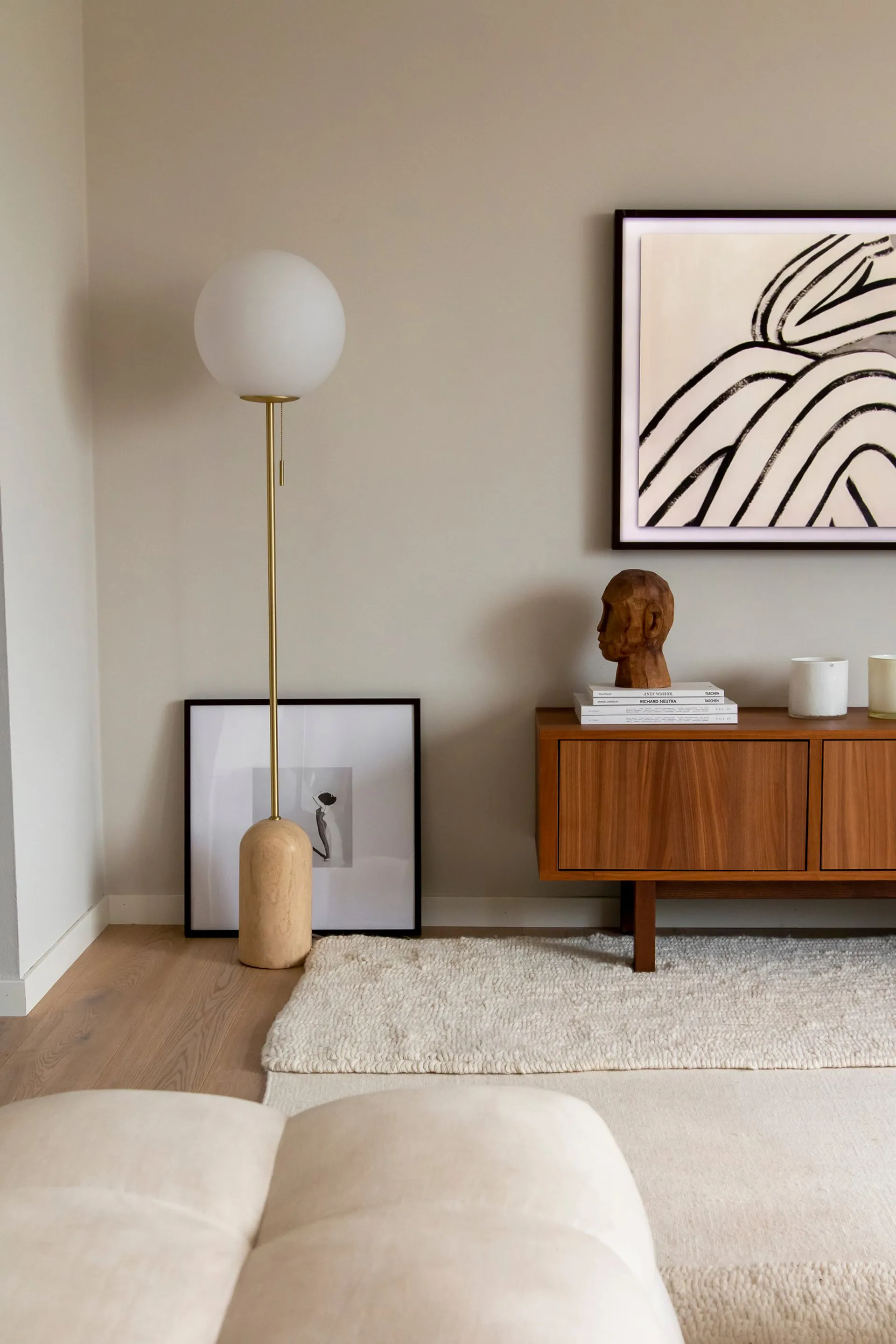 Torrano gulvlampe, Travertin Globen Lighting