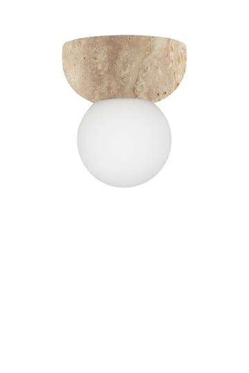 Torrano væglampe/plafond 13 cm - Travertin - Globen Lighting