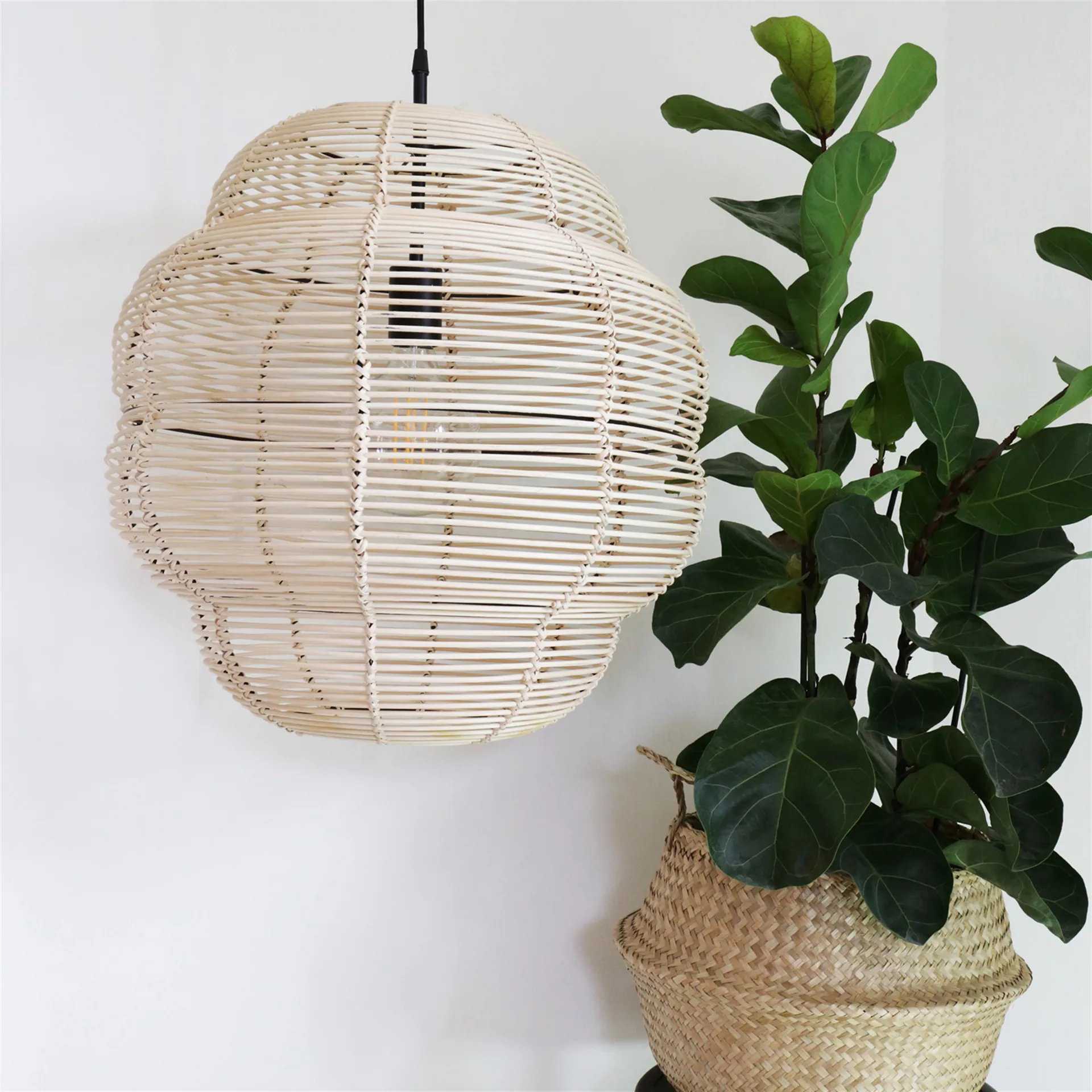 Wagner loftslampe, natur Globen Lighting