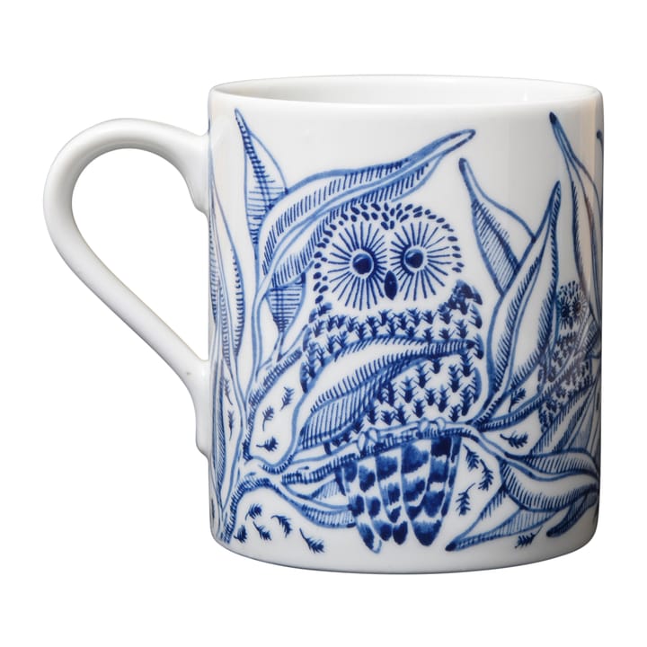 Owls at night krus 35 cl, Blå Götefors Porslin