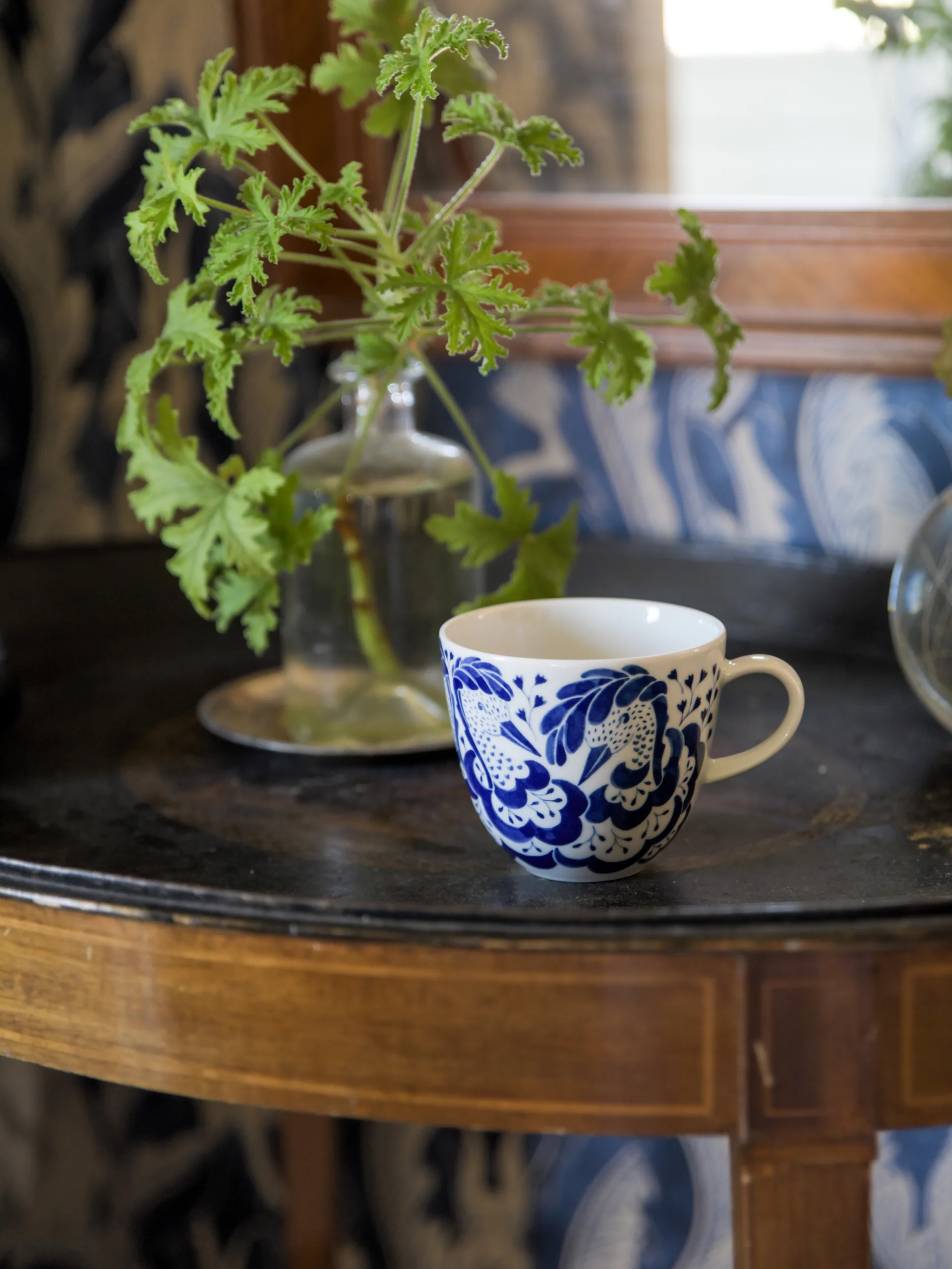 Selma jubilæums krus 41 cl, Blå Götefors Porslin