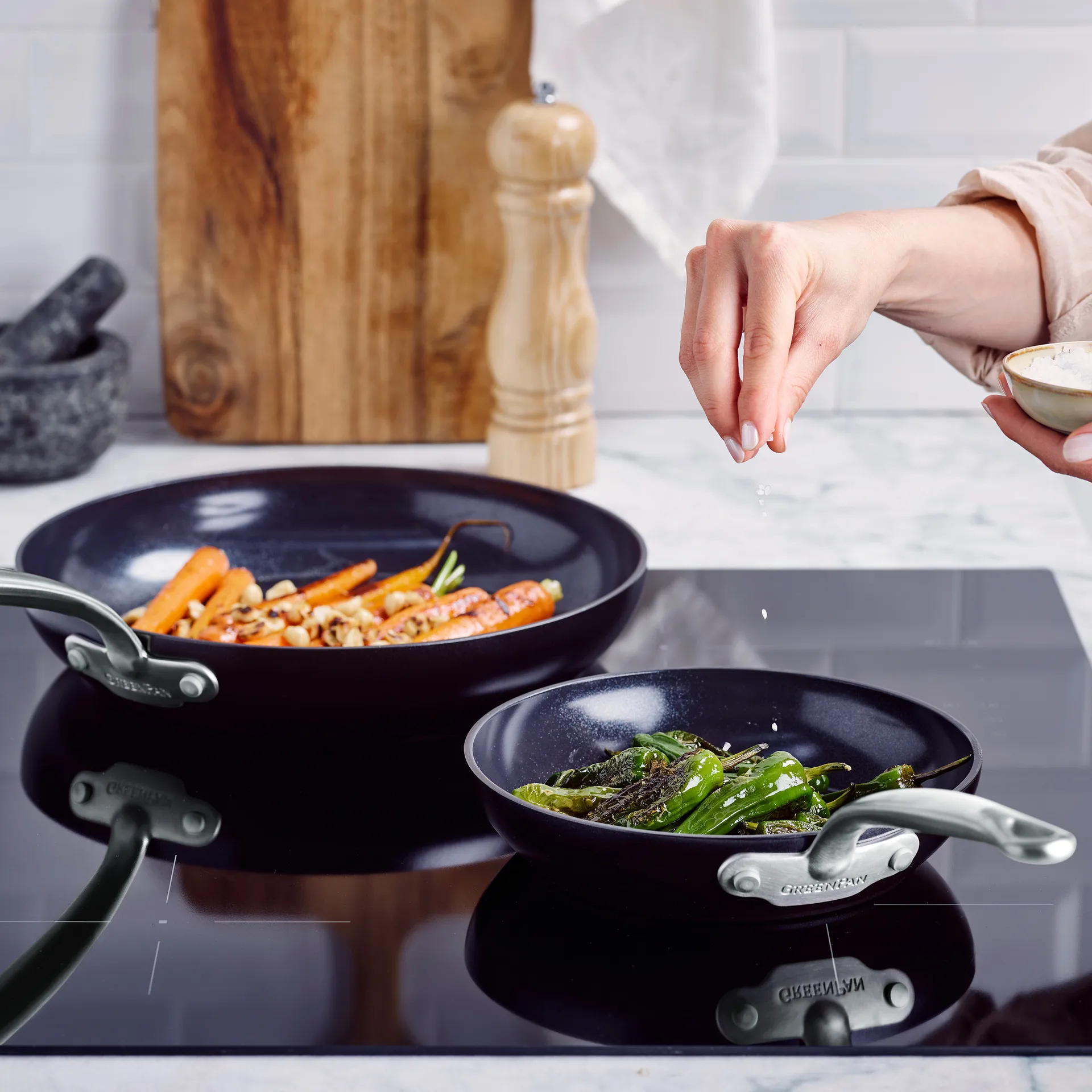 Barcelona stegepandesæt, 20 + 28 cm GreenPan