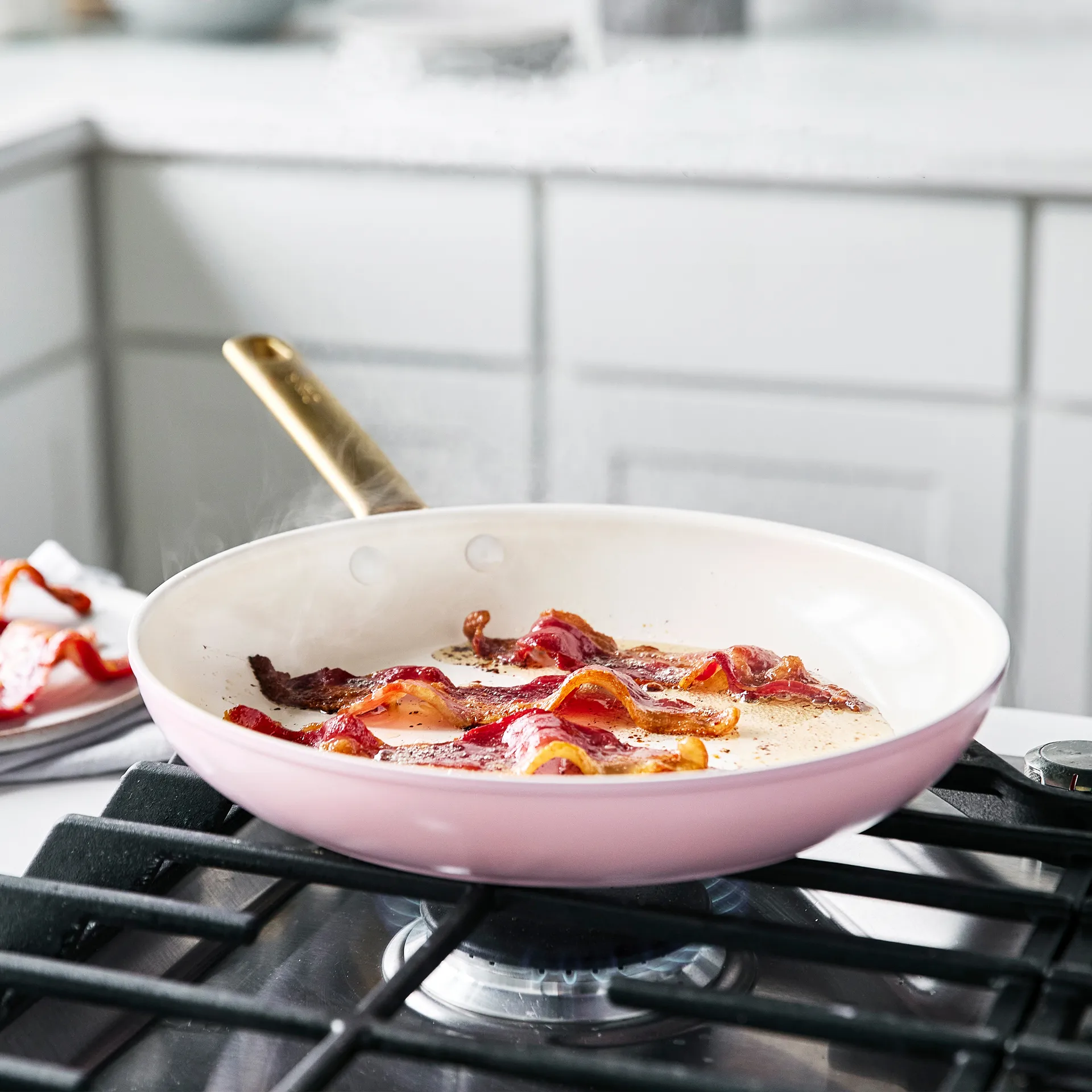 Padova gryde- og stegepandesæt 10 dele, Blush pink GreenPan