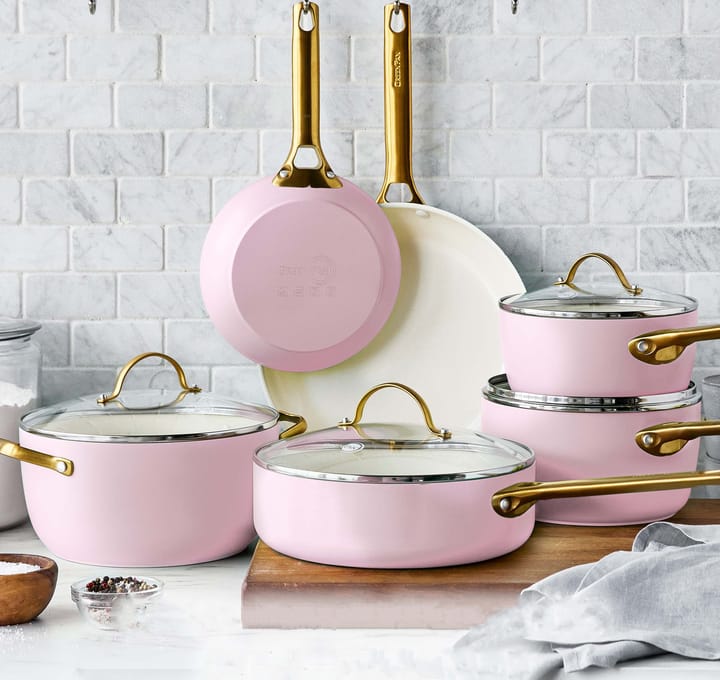 Padova stegepandesæt 20 + 26 cm, Blush pink GreenPan