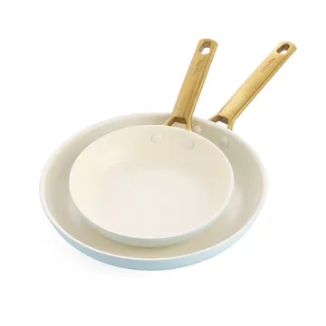 Padova stegepandesæt 20 + 26 cm - Light blue - GreenPan