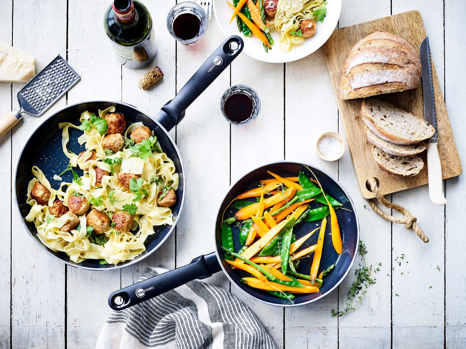 Torino stegepandesæt, 24 + 28 cm GreenPan