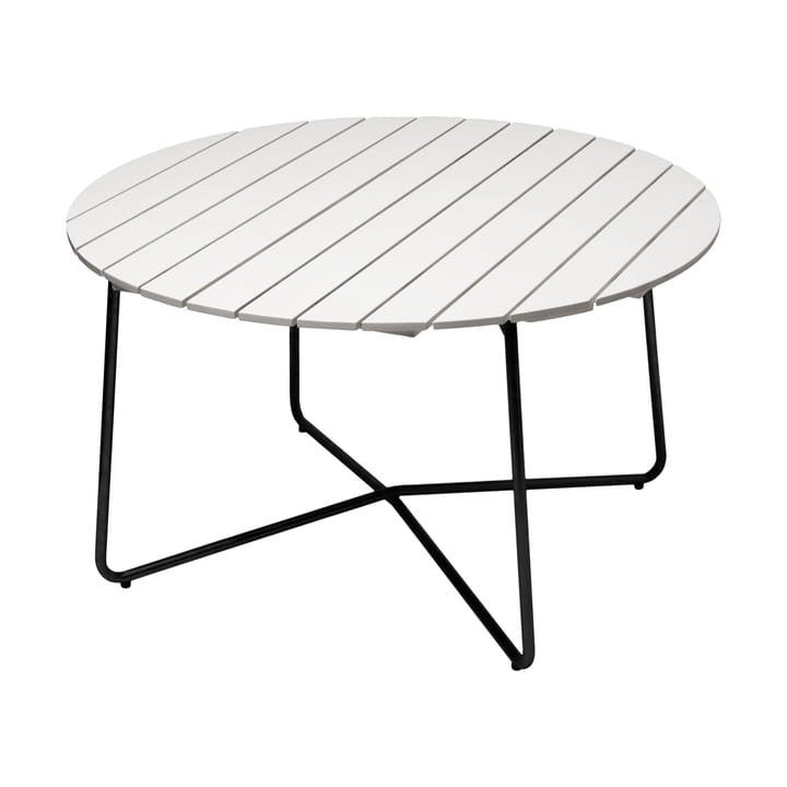 9A spisebord - Hvidlakeret eg-sort, Ø120 cm - Grythyttan Stålmöbler