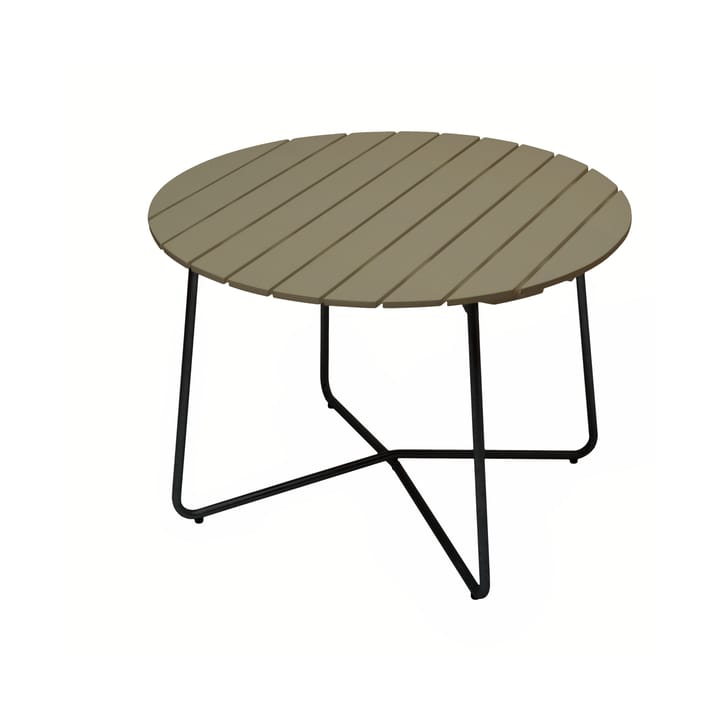 9A spisebord - Lysegrøn eg-sort, Ø100 cm - Grythyttan Stålmöbler