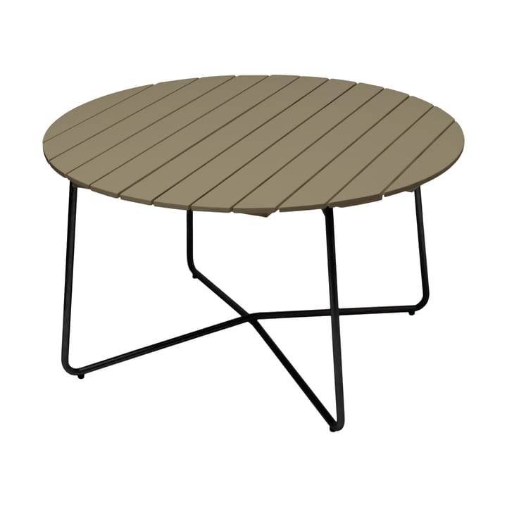9A spisebord - Lysegrøn eg-sort, Ø120 cm - Grythyttan Stålmöbler