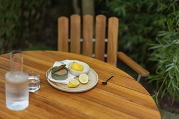 9A spisebord - Teak Ø100 cm - Grythyttan Stålmöbler