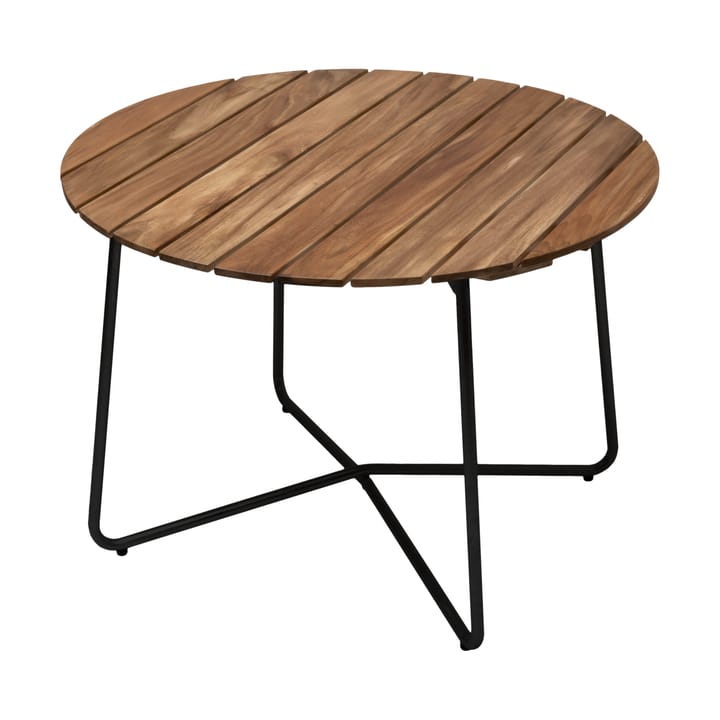 9A spisebord - Ubehandlet teak-sort, Ø100 cm - Grythyttan Stålmöbler