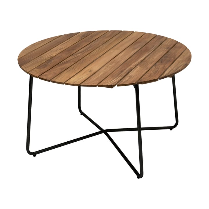 9A spisebord - Ubehandlet teak-sort, Ø120 cm - Grythyttan Stålmöbler