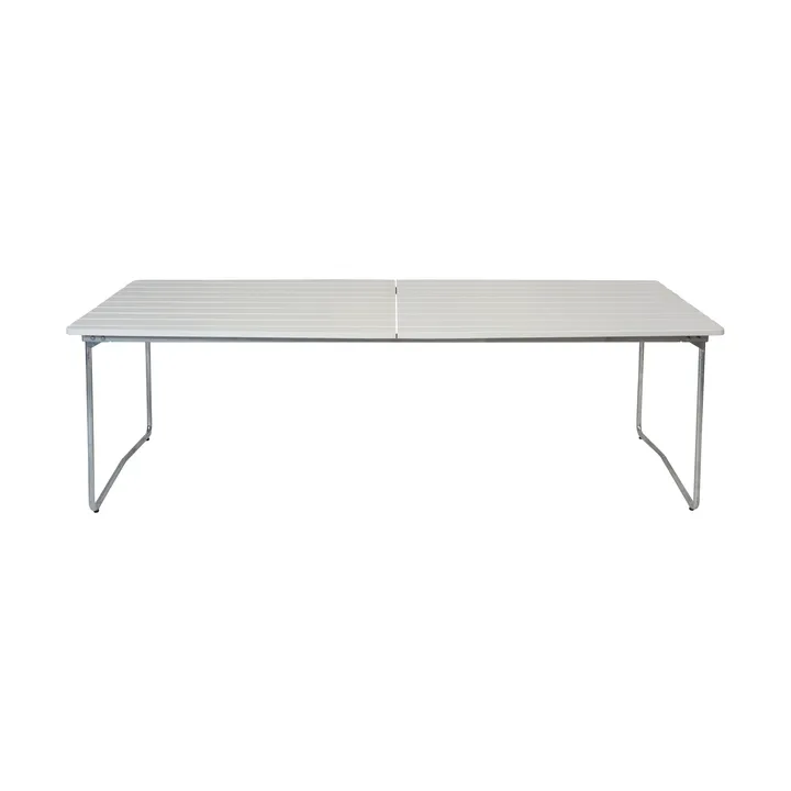 B31 spisebord - Hvid lak eg-galvaniserede ben - Grythyttan Stålmöbler