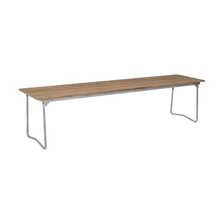 Bänk 9 bænk - Teak-170 cm-varmforzinket - Grythyttan Stålmöbler
