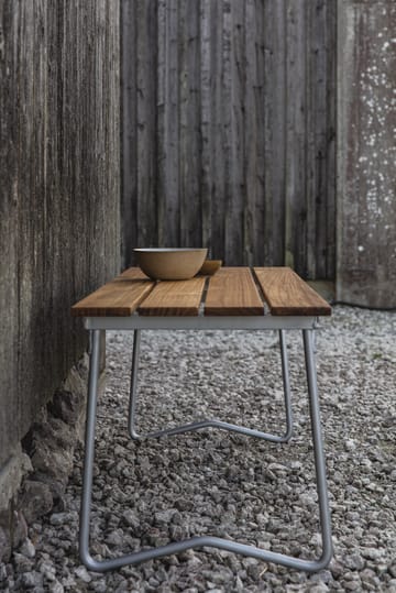 Bänk 9 bænk - Teak-170 cm-varmforzinket - Grythyttan Stålmöbler