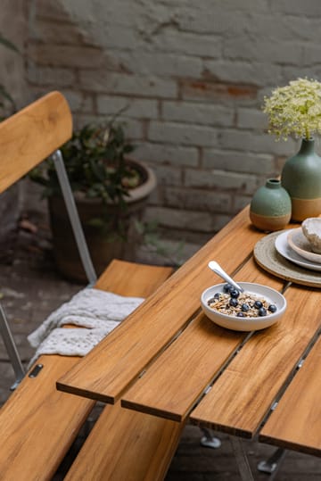 Bryggeri bord - Teak-varmforzinket stativ - Grythyttan Stålmöbler