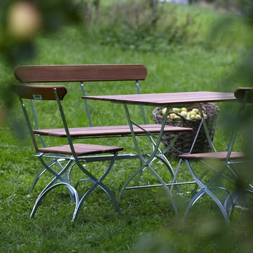 Bryggeri bord - Teak-varmforzinket stativ - Grythyttan Stålmöbler