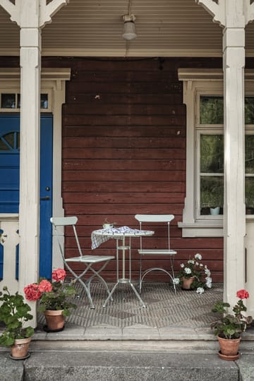 Bryggeri trefodsbord - Hvid lak eg-varmforzinket - Grythyttan Stålmöbler