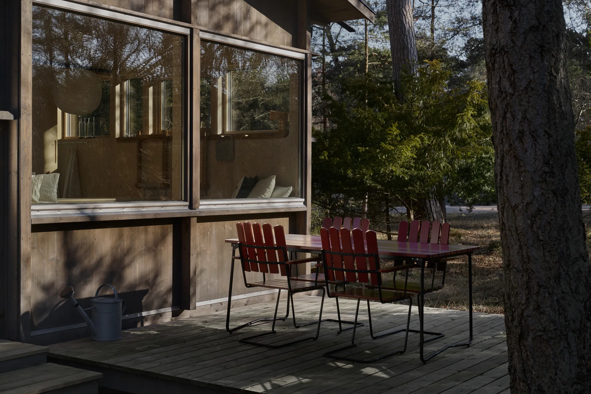 Grythyttan møbelovertræk, B31 spisebord 170 cm + 4 stole Grythyttan Stålmöbler