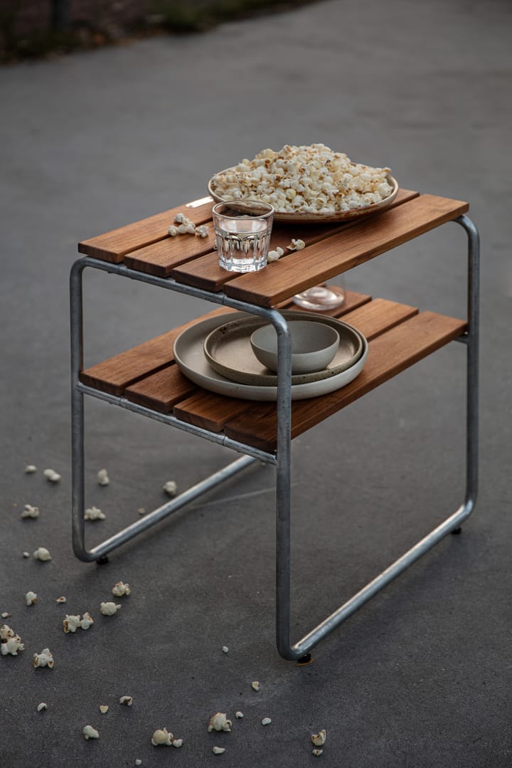 Grythyttan sidebord, Teak-varmforzinket stativ Grythyttan Stålmöbler