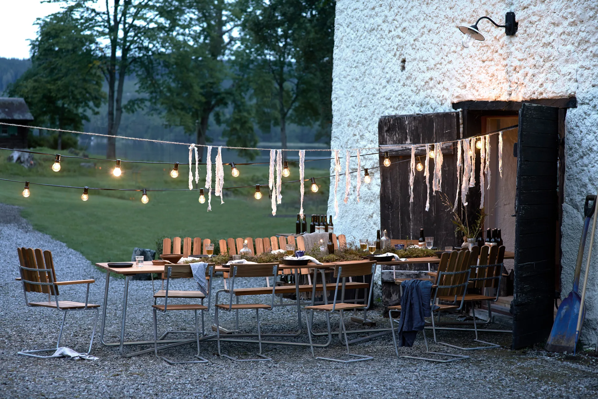 Grythyttan spisegruppe 2 stk. B25A + 8 stk. Stol 1 teak Grythyttan Stålmöbler