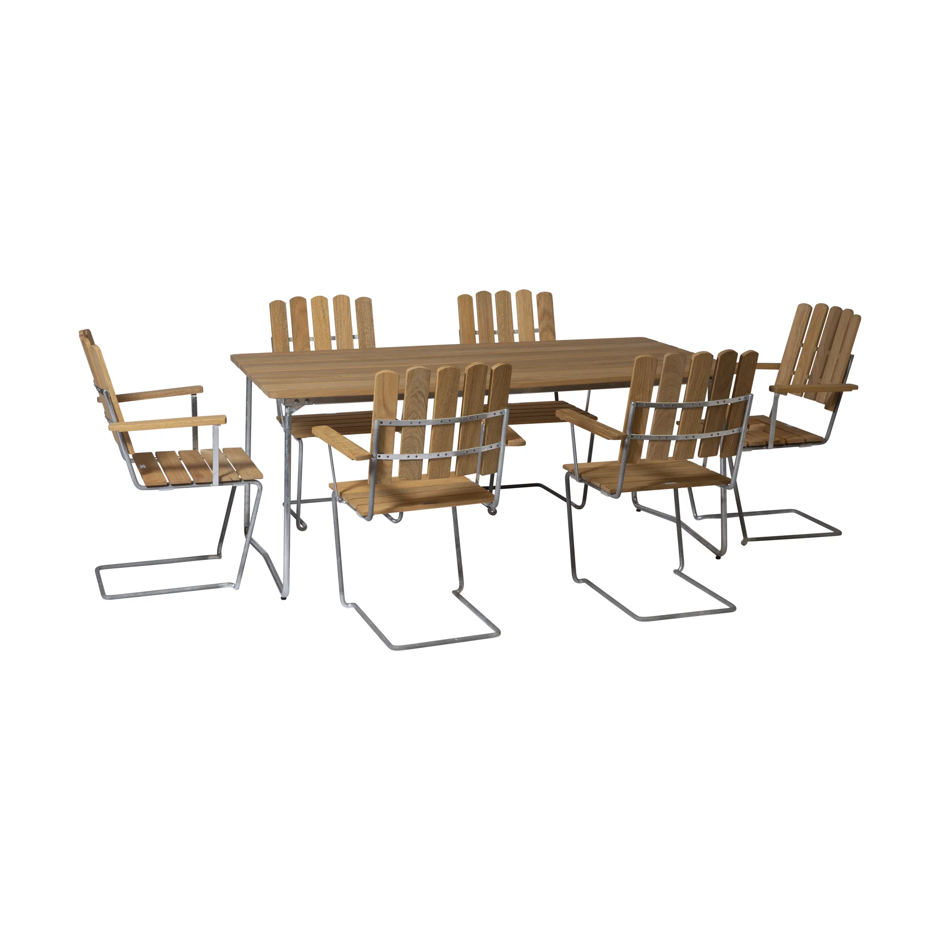 Grythyttan spisegruppe eg B31 170cm + 6 stk. A2,  Grythyttan Stålmöbler