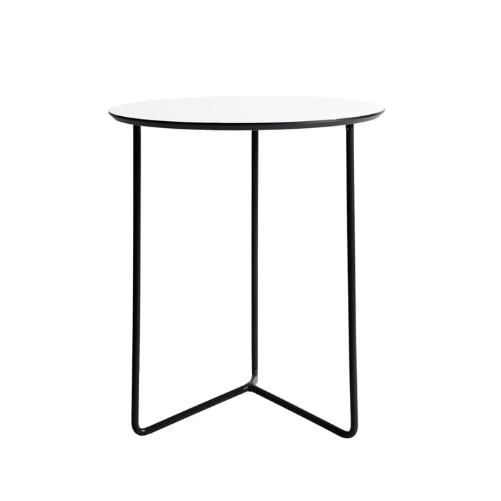 High Tech bord ø60 cm - Hvid-sort stativ - Grythyttan Stålmöbler
