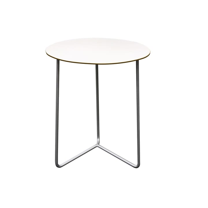High Tech bord ø60 cm - Hvid-varmforzinket stativ - Grythyttan Stålmöbler