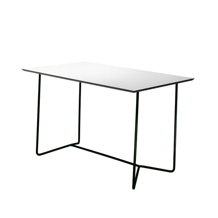 High Tech bord rektangulært - Hvid-sort stativ - Grythyttan Stålmöbler
