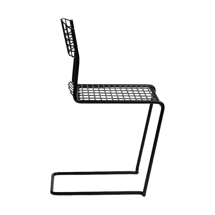High Tech stol, Sort Grythyttan Stålmöbler