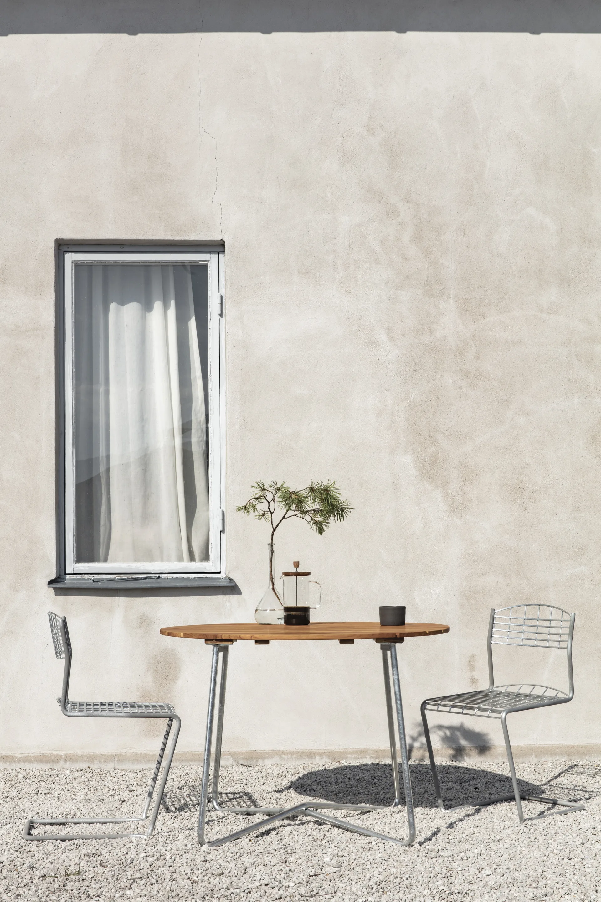 High Tech stol, Varmforzinket Grythyttan Stålmöbler