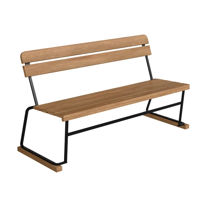 Sofa 3 - Teak-sort stålstativ - Grythyttan Stålmöbler