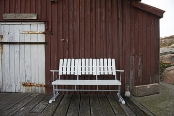 Soffa 6 - Hvid lak eg-varmforzinket - Grythyttan Stålmöbler