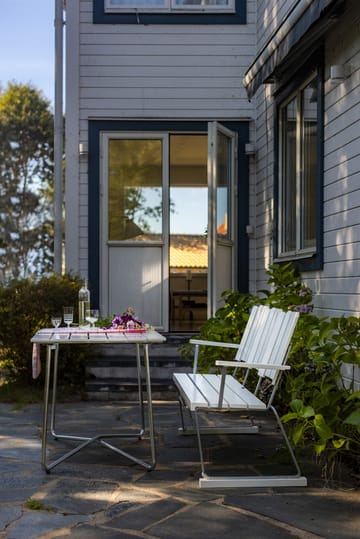 Soffa 6 - Hvid lak eg-varmforzinket - Grythyttan Stålmöbler