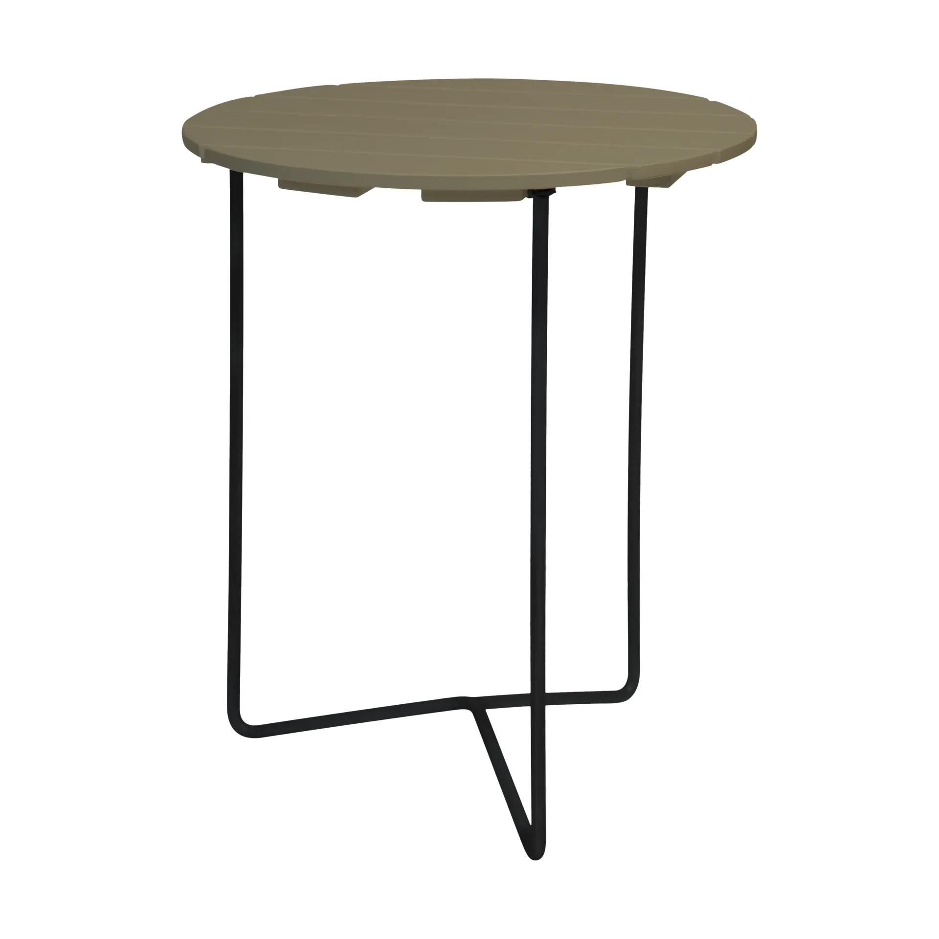 Table 6B bord Ø60 cm, Lysegrøn eg-sort Grythyttan Stålmöbler