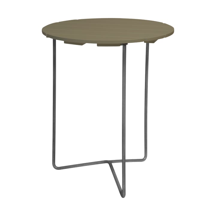 Table 6B bord Ø60 cm - Lysegrøn eg-varmforzinket stativ - Grythyttan Stålmöbler