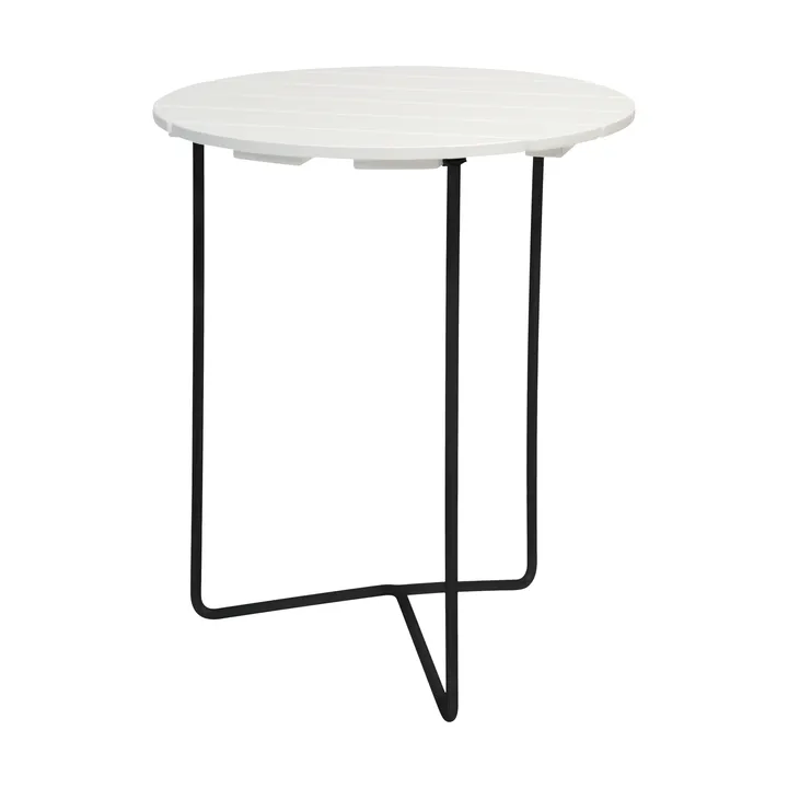 Table 6B bord - Hvidolieret eg-sort, Ø60 cm - Grythyttan Stålmöbler
