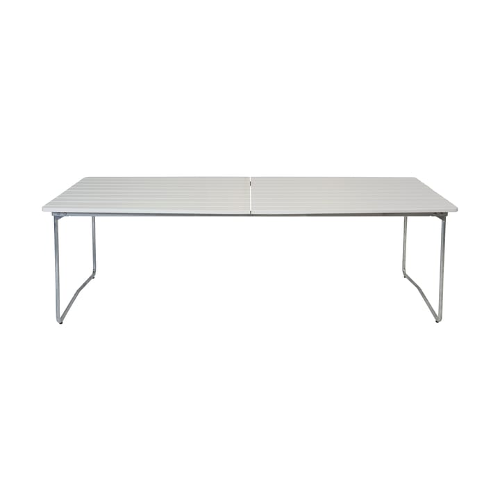 Table B31 spisebord 230 cm - Hvid lak eg-galvaniserede ben - Grythyttan Stålmöbler