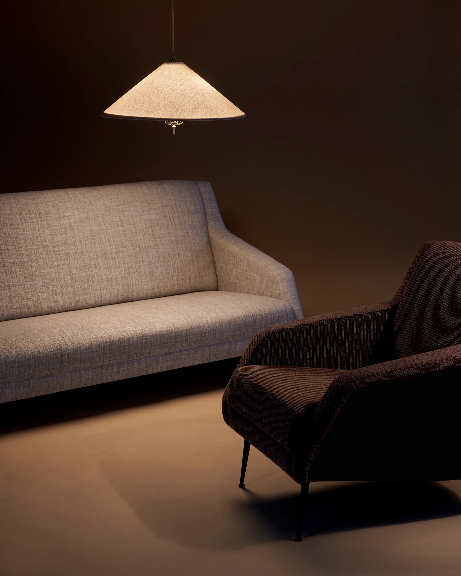 1967 loftslampe, Canvas/Messing GUBI