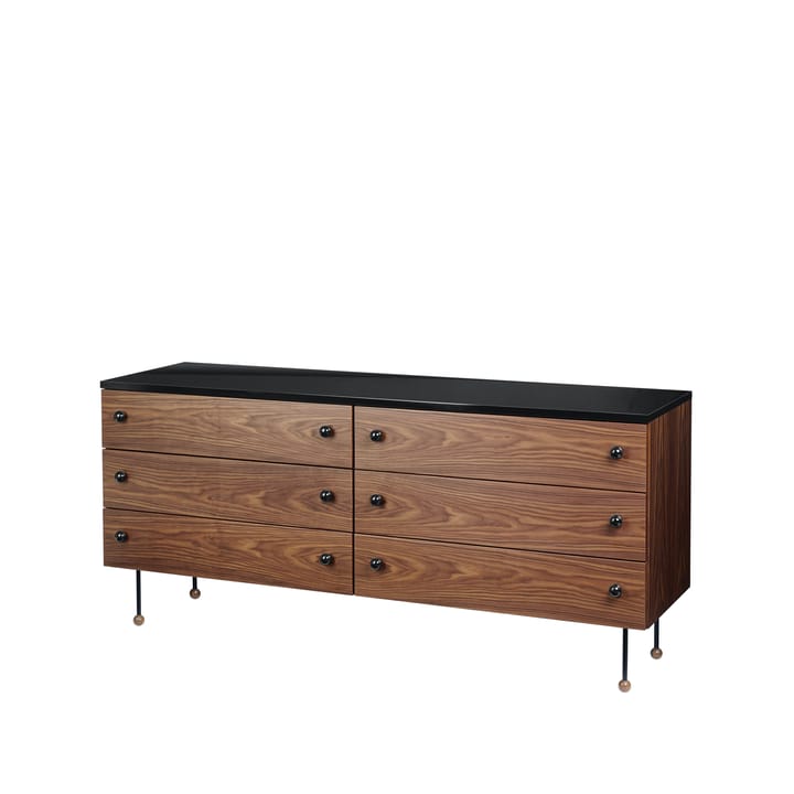 62 Dresser kommode, american walnut, 6 skuffer GUBI