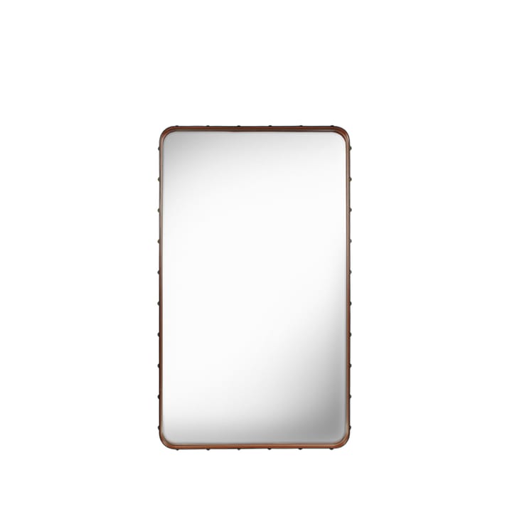 Adnet rektangulært spejl - brown, medium - GUBI