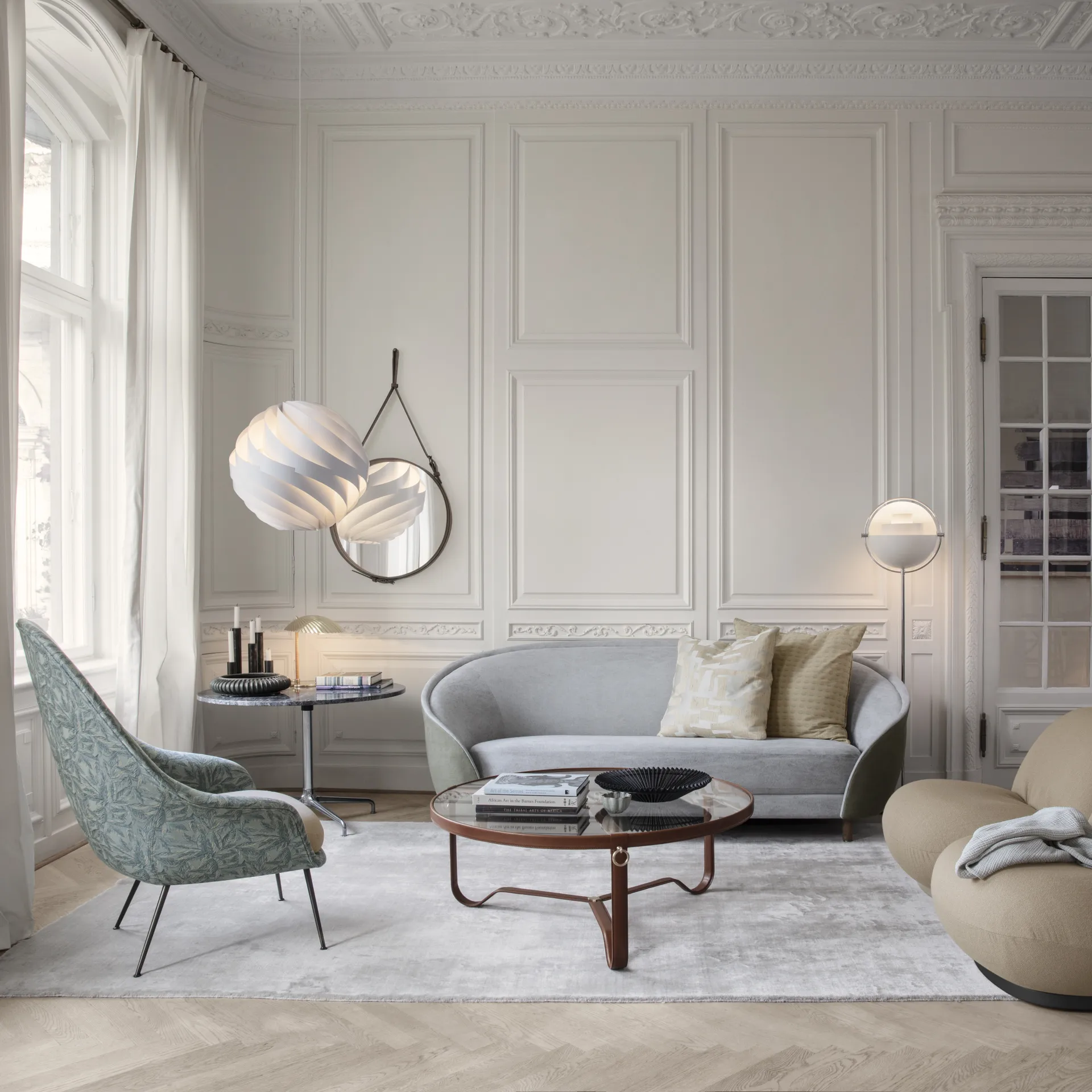 Adnet sofabord Ø100 cm, Tan GUBI