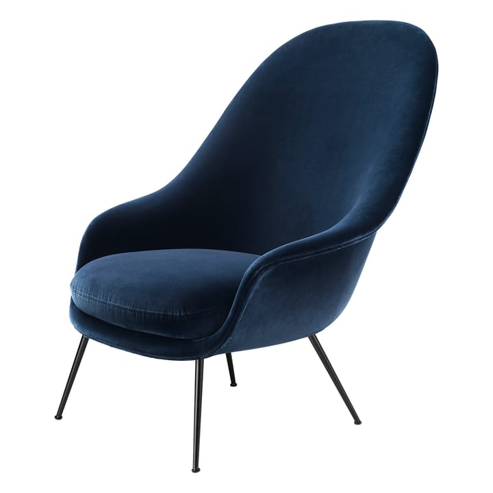 Bat loungestol sorte ben - Navy Blue - Gubi