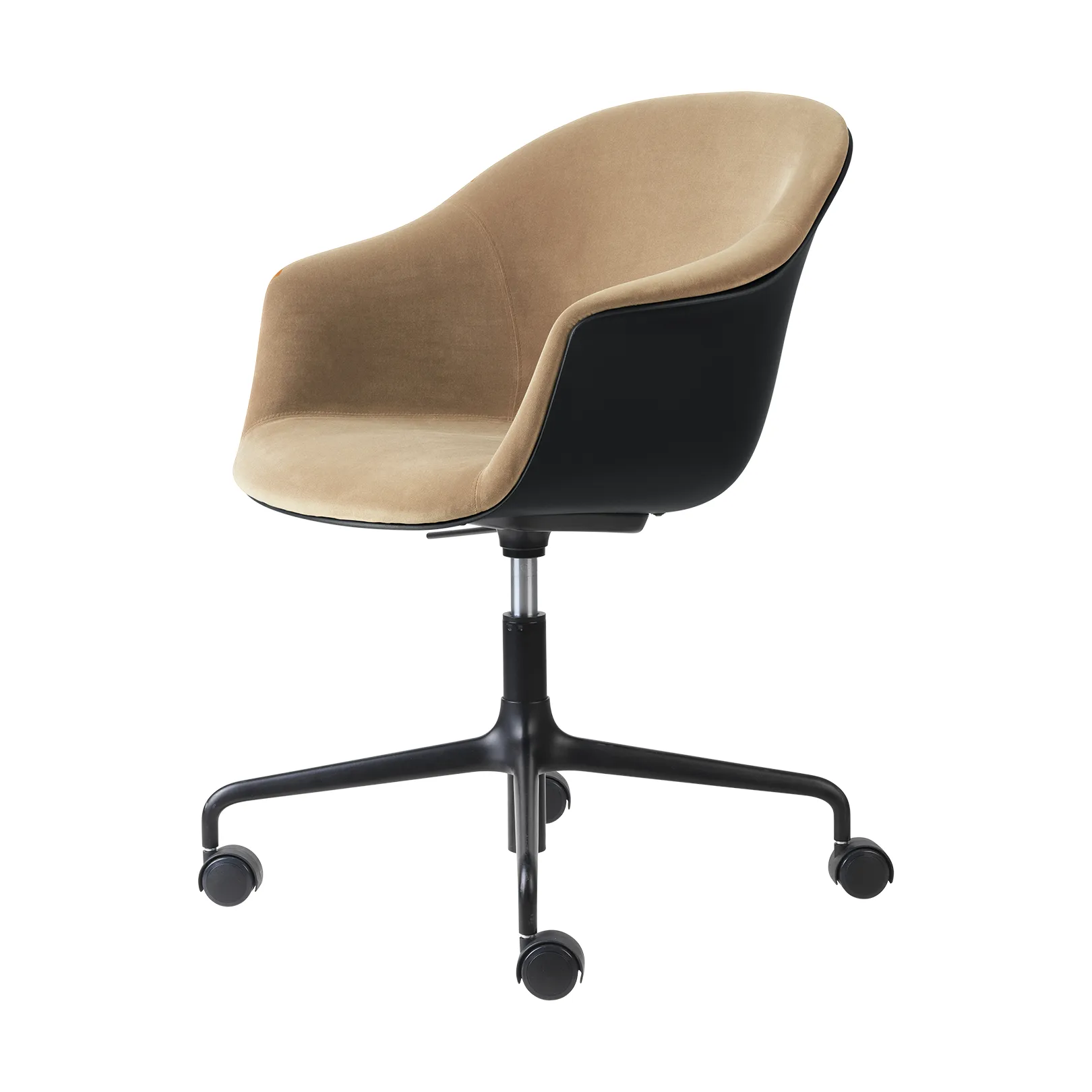 Bat Meeting Chair kontorstol frontpolstret, Dandy gubi 905 dune-black-black GUBI