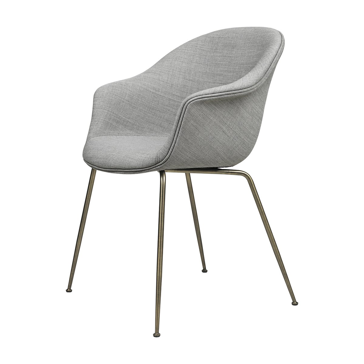 image of Gubi Bat stol messingben Remix Kvadrat